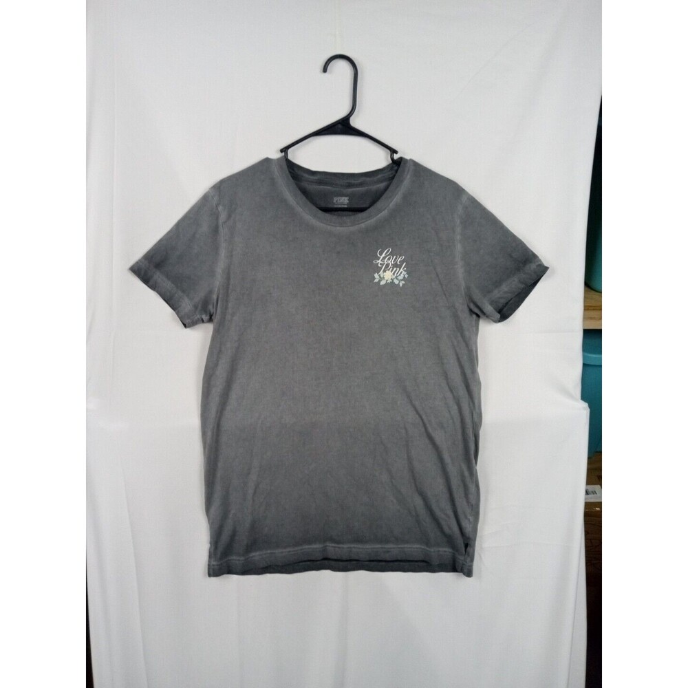 Victorias Secret T Shirt Woman's Small LOVE PINK Logo  Grey Fade Color